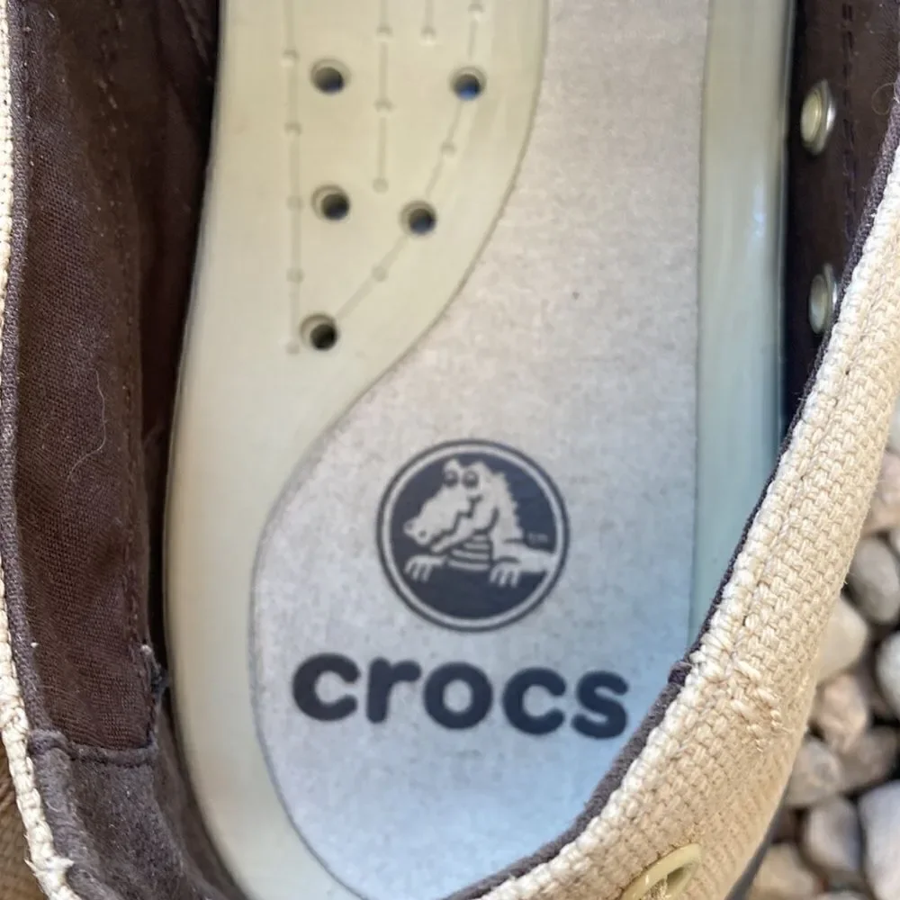 Men’s Crocs Canvas Lightweight Loafer Slip On Shoes Sneakers Size 13